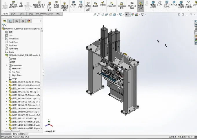 A skilled engineer creating a detailed 3D model using SolidWorks for industrial design and product development.