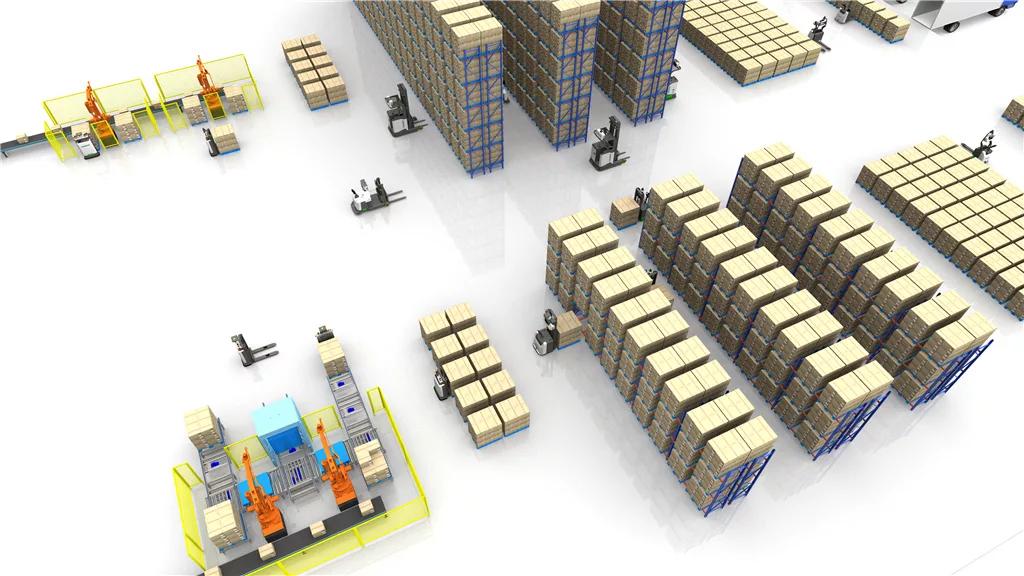 Giải pháp palletizing là một trong các công đoạn giúp tự động nhà máy thông minh