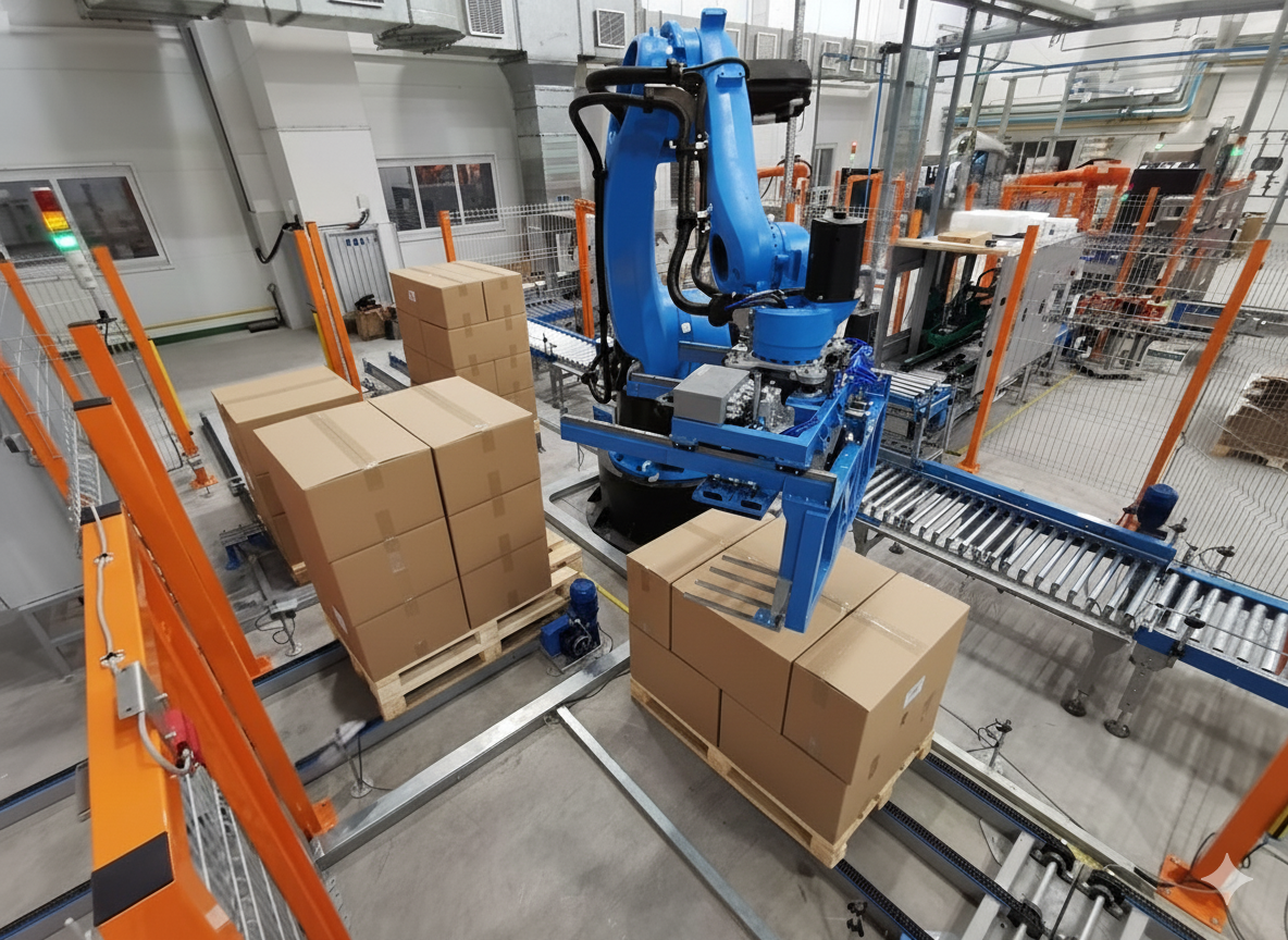 急速に進化する製造業界において、効率性と一貫性は重要です。IDEAは包括的な自動パレタイジングソリューションを提供し、企業の生産性向上、人件費削減、梱包・出荷工程の安定性確保を実現します。既存の包装ラインにスムーズに統合でき、さまざまな業界に対応可能です。